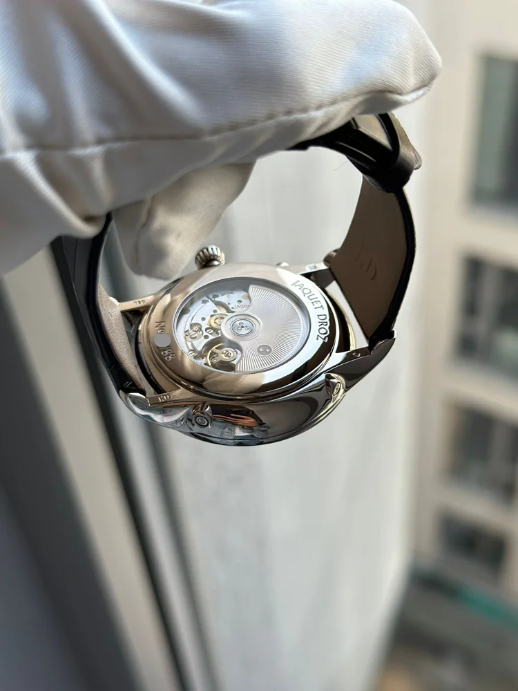 Jaquet-Droz Astrale Perpetual Calendar JD service July 2022 2 years manufacture warranty